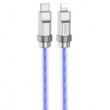 USB кабель Hoco U113 Solid 20W Type-C to Lightning (1m), Синій