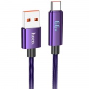 USB кабель Hoco U125 Benefit 5A USB to Type-C (1.2m), Фиолетовый