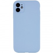 Чехол Silicone Case Full Camera Protective (AA) NO LOGO для Apple iPhone 12 (6.1"), Голубой / Lilac Blue