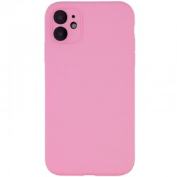 Чехол Silicone Case Full Camera Protective (AA) NO LOGO для Apple iPhone 12 (6.1"), Розовый / Light pink