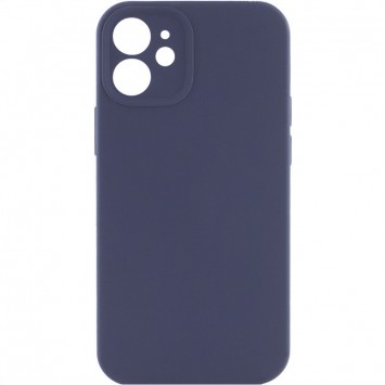 Чохол Silicone Case Full Camera Protective (AA) NO LOGO для Apple iPhone 12 (6.1"), Темно-синій / Midnight blue