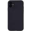 Чохол Silicone Case Full Camera Protective (AA) NO LOGO для Apple iPhone 12 (6.1"), Чорний / Black