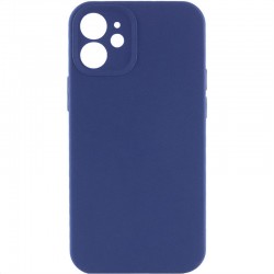 Чехол Silicone Case Full Camera Protective (AA) NO LOGO для Apple iPhone 12 (6.1"), Синий / Deep navy