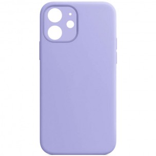 Чохол Silicone Case Full Camera Protective (AA) NO LOGO для Apple iPhone 12 (6.1"), Бузковий / Lilac