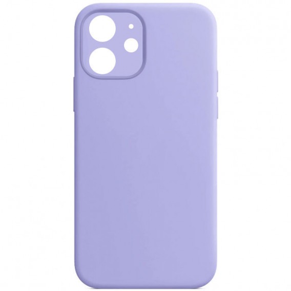 Чохол Silicone Case Full Camera Protective (AA) NO LOGO для Apple iPhone 12 (6.1"), Бузковий / Lilac