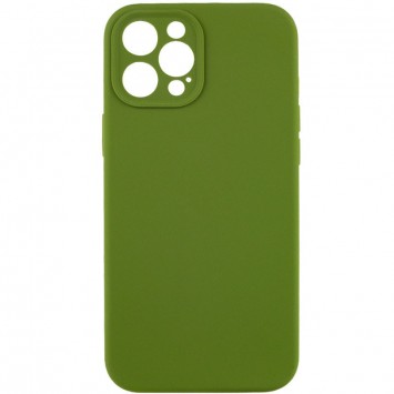 Чохол Silicone Case Full Camera Protective (AA) NO LOGO для Apple iPhone 12 Pro (6.1"), Зелений / Dark Olive