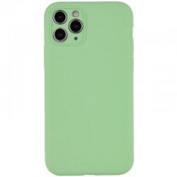 Чехол Silicone Case Full Camera Protective (AA) NO LOGO для Apple iPhone 12 Pro Max (6.7"), Мятный / Mint