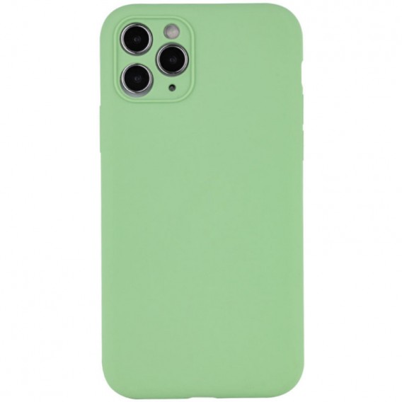 Чохол Silicone Case Full Camera Protective (AA) NO LOGO для Apple iPhone 12 Pro Max (6.7"), М'ятний / Mint
