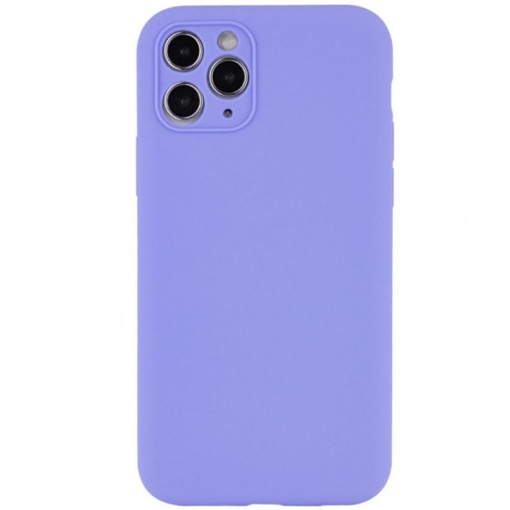 Чехол Silicone Case Full Camera Protective (AA) NO LOGO для Apple iPhone 12 Pro Max (6.7"), Сиреневый / Dasheen