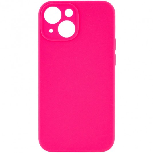 Чехол Silicone Case Full Camera Protective (AA) NO LOGO для Apple iPhone 13 (6.1"), Розовый / Barbie pink