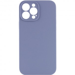 Чехол Silicone Case Full Camera Protective (AA) NO LOGO для Apple iPhone 13 Pro Max (6.7"), Серый / Lavender Gray