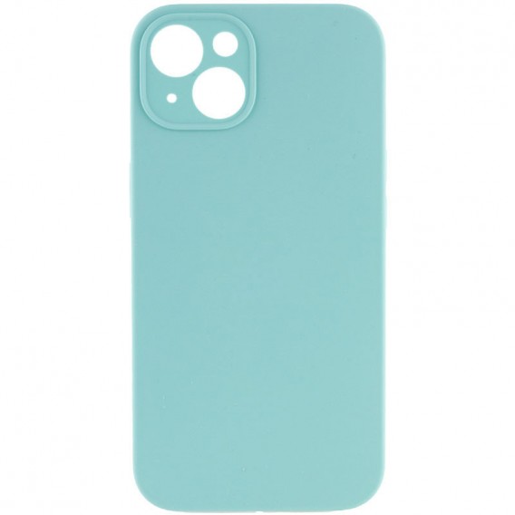 Чохол Silicone Case Full Camera Protective (AA) NO LOGO для Apple iPhone 14 (6.1"), Бірюзовий / Marine Green