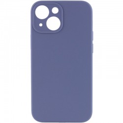 Чехол Silicone Case Full Camera Protective (AA) NO LOGO для Apple iPhone 14 (6.1"), Серый / Lavender Gray
