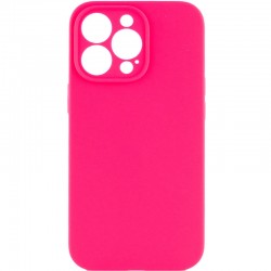 Чехол Silicone Case Full Camera Protective (AA) NO LOGO для Apple iPhone 14 Pro (6.1"), Розовый / Barbie pink