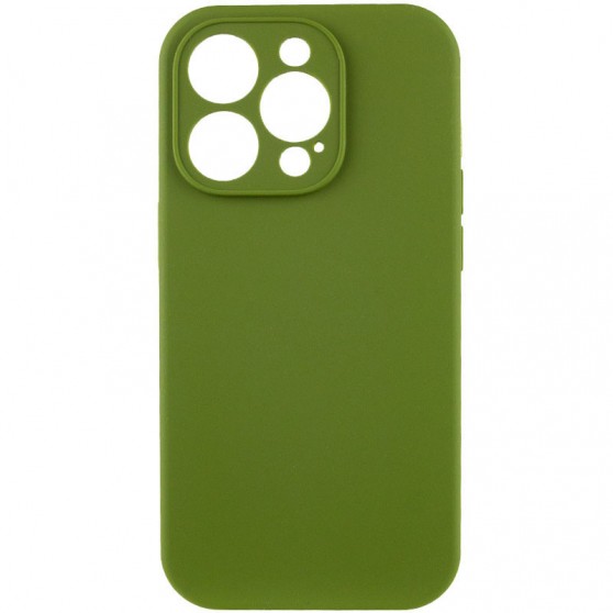 Чохол Silicone Case Full Camera Protective (AA) NO LOGO для Apple iPhone 14 Pro Max (6.7"), Зелений / Dark Olive