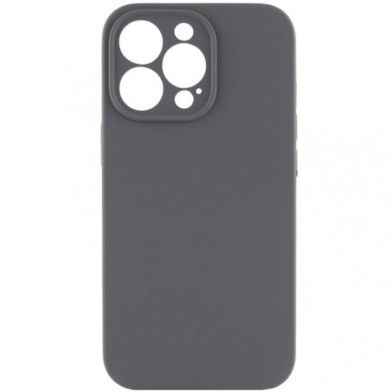 Чохол Silicone Case Full Camera Protective (AA) NO LOGO для Apple iPhone 14 Pro Max (6.7"), Сірий / Dark Gray