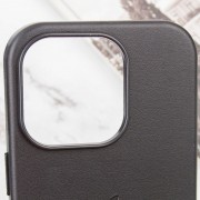 Шкіряний чохол Leather Case (AAA) з MagSafe and Animation для Apple iPhone 13 Pro (6.1"), Midnight