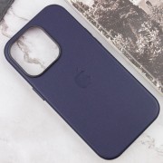 Шкіряний чохол Leather Case (AAA) з MagSafe and Animation для Apple iPhone 14 Pro (6.1"), Ink