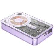 Портативний зарядний пристрій Power Bank Hoco Q14A Ice Crystal PD20W із БЗУ 10000 mAh, Purple