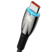 USB кабель Baseus Glimmer Series Fast Charging Data Cable USB для Type-C 100W 1m (CADH00040), Чорний