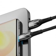 USB кабель Baseus Glimmer Series Fast Charging Data Cable USB для Type-C 100W 1m (CADH00040), Чорний