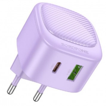 Блочок для зарядки Borofone BAS22A Fortune PD20W+QC3.0 (1C1A), Purple - Сетевые зарядные устройства (220 В) - изображение 2