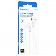 Наушники Borofone BM89 Surpass universal (3.5mm/1.2m), White