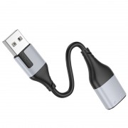 Перехідник Borofone BV19 Creator 2in1 USB to 3.5mm, Black