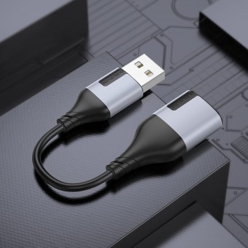 Переходник Borofone BV19 Creator 2in1 USB to 3.5mm, Black - Кабели / Переходники - изображение 6