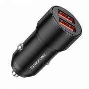 Зарядка в прикуриватель авто Borofone BZ19 Wishdom (2A) + Lightning, Black