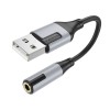 Перехідник Borofone BV19 Creator USB to 3.5mm, Black