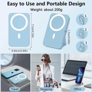 Портативное зарядное устройство Power Bank JJT-A27-1 PD20W+QC 22.5W с БЗУ 10000 mAh, Light blue