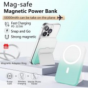 Портативний зарядний пристрій Power Bank JJT-A27-1 Gradient PD20W+QC 22.5W з БЗУ 10000 mAh, White / Green