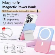 Портативное зарядное устройство Power Bank JJT-A27-1 Gradient PD20W+QC 22.5W с БЗУ 10000 mAh, Blue / Pink