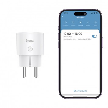 Блок для заряджання Hoco AC16 Veloz smart socket, White - Мережеві ЗП (220 В) - зображення 6 