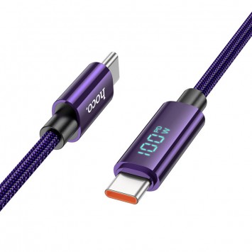 USB кабель Hoco U125 Benefit 100W Type-C to Type-C (1.2m), Фіолетовий - Type-C кабелі - зображення 1 