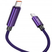 USB кабель Hoco U125 Benefit 100W Type-C to Type-C (1.2m), Фіолетовий