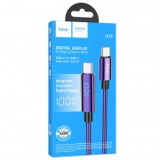 USB кабель Hoco U125 Benefit 100W Type-C to Type-C (1.2m), Фиолетовый