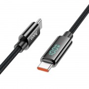 USB кабель Hoco U125 Benefit 100W Type-C to Type-C (1.2m), Чорний