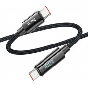 USB кабель Hoco U125 Benefit 100W Type-C to Type-C (1.2m), Чорний