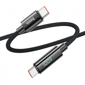 USB кабель Hoco U125 Benefit 100W Type-C to Type-C (1.2m), Черный - Type-C кабели - изображение 2