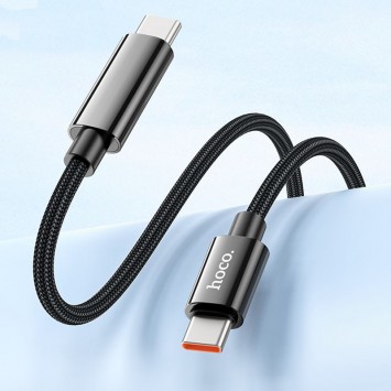 USB кабель Hoco U125 Benefit 100W Type-C to Type-C (1.2m), Чорний - Type-C кабелі - зображення 4 