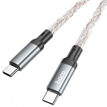 USB кабель Hoco U112 Shine Type-C to Type-C 60W (1m), Серый - Type-C кабели - изображение 3