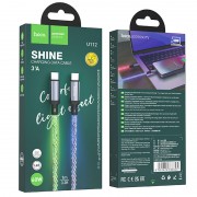 USB кабель Hoco U112 Shine Type-C to Type-C 60W (1m), Серый