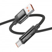 USB кабель Hoco U126 Lantern 5A USB to Type-C (1.2m), Чорний