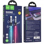 USB кабель Hoco U112 Shine 20W Type-C to Lightning (1m), Серый