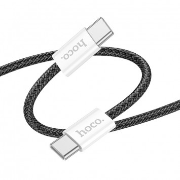 USB кабель Hoco X104 Source 60W Type-C to Type-C (2m), Чорний - Type-C кабелі - зображення 1 