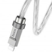 USB кабель Hoco U113 Solid 2.4A USB to Lightning (1m), Срібний