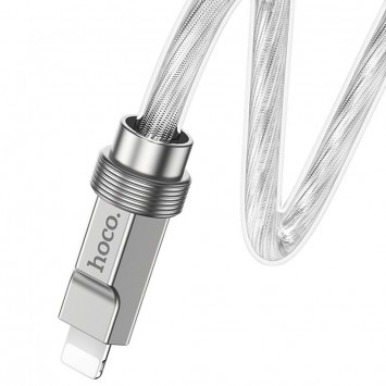 USB кабель Hoco U113 Solid 2.4A USB to Lightning (1m), Серебряный - Lightning - изображение 2