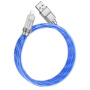 USB кабель Hoco U113 Solid 2.4A USB to Lightning (1m), Синій